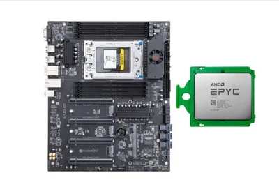 SouthChina H12D-8D Motherboard With AMD EPYC 7K62 48 Cores CPU (OEM of 7642 ) - Image 1 of 4