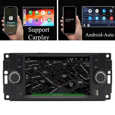 6.2'' Android 14 Stereo Radio 4+32GB GPS Navigation WIFI For Dodge CHRYSLER JEEP - Image 1 of 4