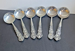 6 MOSELLE Silverplated Bouillion Soup Spoons American Silver Co No Monogram HTF - Picture 1 of 19