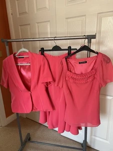 Three Piece Jacques Verte Suit In Hot Pink - Picture 1 of 1