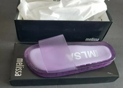 Sandalias de verano MELISSA para mujer talla 7 playa tobogán lila sin cordones nuevas en caja Foto 1 de 4