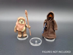 Star Wars Vintage - 10 SMALL CLEAR Figure Display Stands 1" NEW! MIX & MATCH - Picture 1 of 5