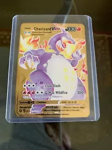 Pokemon Charizard Vmax HP330 gold foil card - Picture 1 of 2