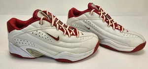 Nike Flight Mens White & Red Leather Shoes Sneakers Size 8 US 7 UK VGC 2003 - Picture 1 of 14