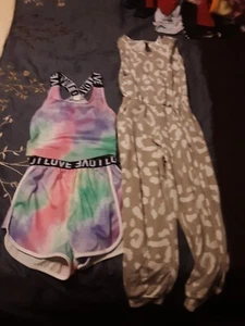 2 piece Girls Romper 12 PM - Size 6 - Love 2 piece short set Shein - Picture 1 of 5