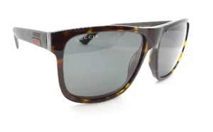 Gucci GG0010S-003 Havana Brown Grey Sunglasses New With Factory Cosmetic Defect - Picture 1 of 15