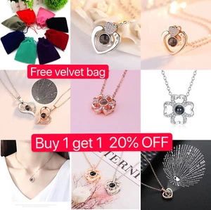 I LOVE YOU in 100 language Necklace Romantic gifts for mom wife girlfriend girls - Picture 1 of 32