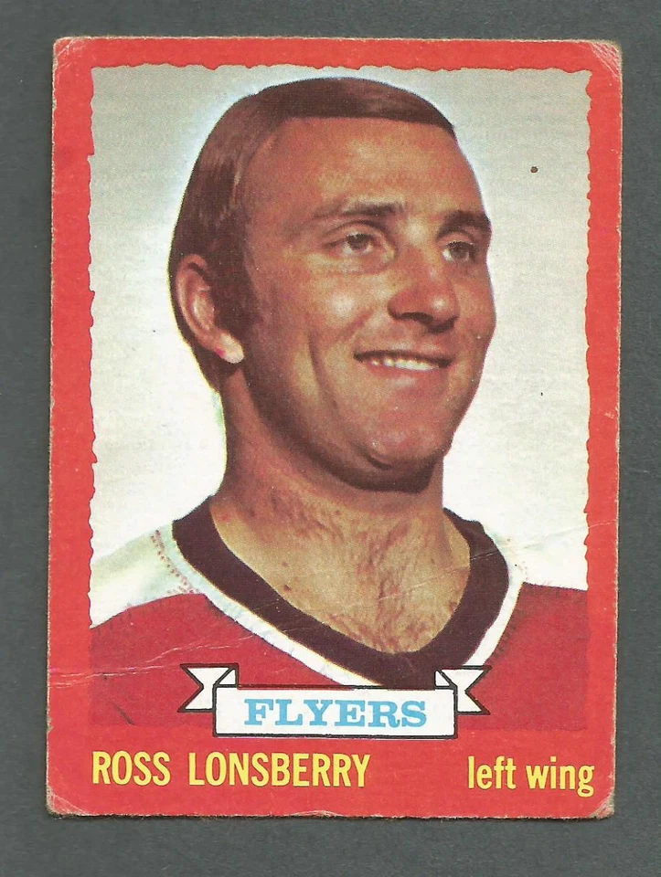 1973-74 OPC O-Pee-Chee Hockey Ross Lonsberry #36 Philadelphia Flyers *Dark Back* - Image 1 of 1