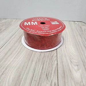 Holiday Red Green Value Wired Edge Ribbon Jumbo Roll 2 1/2"x 90' Christmas NEW - Picture 1 of 4