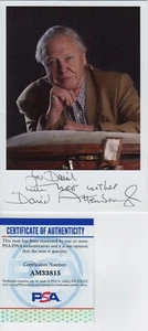 SIR DAVID ATTENBOROUGH ICONIC NATURALIST PERSONAL PHOTO-CARD PSA - Picture 1 of 1