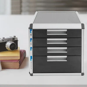 4-Layer Desktop Drawer Organizer - Locking Storage for Home Office Files - Picture 1 of 18