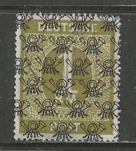 Germany 1948 Allied occupation 1 Mark Numeral net overprint used signed - Picture 1 of 1