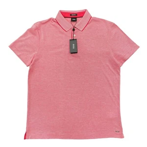 Boss - Polo Hugo Boss Para Hombre Algodón Orgánico Calce Ajustado - Rojo Blanco | Mediano - Imagen 1 de 7