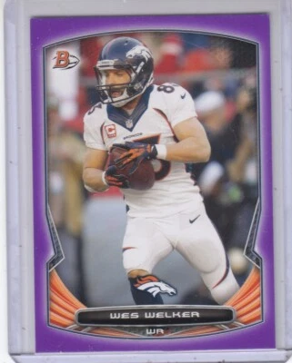 WES WELKER 2014 Bowman Purple #V39 Broncos - Image 1 of 2