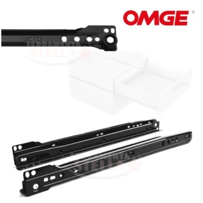 CP GUIDA GUIDE SCORREVOLI CASSETTI DI MOBILI CUCINA ARMADIO 35 CM NERA 25 KG - Immagine 1 di 4