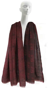 Schal Webschal Schmitterling modisch rot schwarz 100% Wolle (Merino) R-622 - Bild 1 von 4