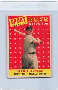 1958 Topps #489 Jackie Jensen All Star VG *6112 - Picture 1 of 2