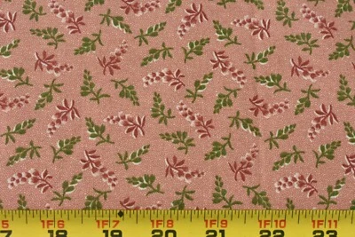 10" Long, Rust Green Peach Floral  Cotton, Thimbleberries, House & Garden,P9326 - Image 1 of 4