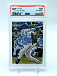 Logan Porter 2024 Topps TRUE PHOTO VARIATION ROOKIE RC Royals PSA 10 GEM MT SP - Picture 1 of 6