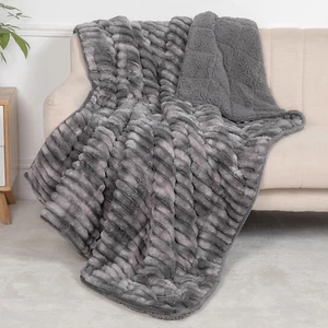 Sherpa Fleece Weighted Blanket for Adults Twin/Full Size 15Lbs, Soft Flannel Hea - Picture 1 of 8