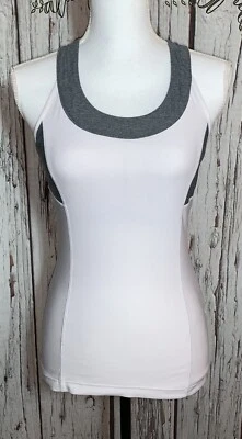 Camiseta sin mangas Mondetta para mujer pequeña blanca/rosa/gris Athl espalda deportiva estante sujetador elástico Foto 1 de 4