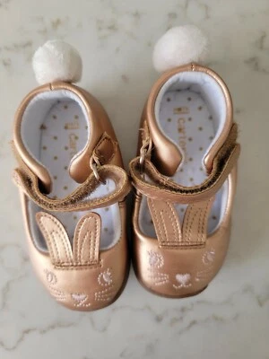 Zapatos Carter's Bebé Niñas Talla 2.5 ESTI-CG Cola de Algodón Mary Janes Rosa Met Foto 1 de 3