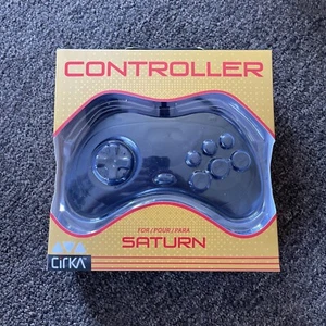 CirKa Controller For Saturn Black For Sega Saturn Vintage Brand New - Picture 1 of 1