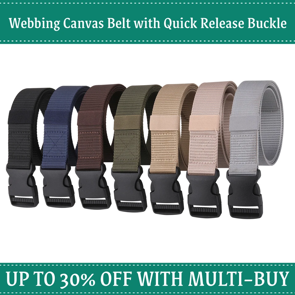Cinturón Hebilla Liberación Rápida Hombres Cinturones Tácticos Correas Nylon Ejército Militar Cinturón - Imagen 1 de 1