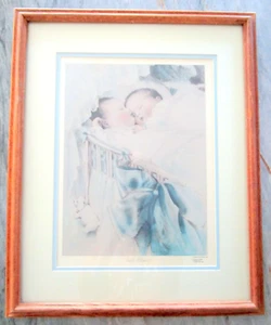 Bessie Pease Gutmann A Double Blessing Baby Twins Framed Vintage Print - Picture 1 of 8