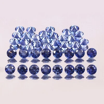 3x3MMNatural Ceylon Royal Blue Sapphire Calibrated Round Loose Cut Gems Lot 6Pcs - Image 1 of 4