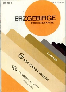 Tarjeta turística de la RDA ERZGEBIRGE 1:100 000 mapa VEB Tourist Verlag 595 725 2 - Imagen 1 de 1