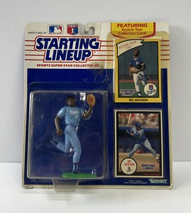 BO JACKSON STARTING LINEUP 1990 EDITION MLB KANSAS CITY ROYALS HOF w/TWO CARDS