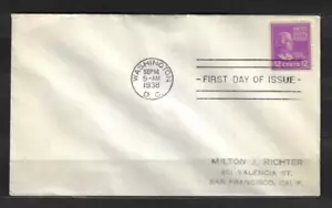 US SC# 817 SINGLE FDC 1939 USED - Picture 1 of 1
