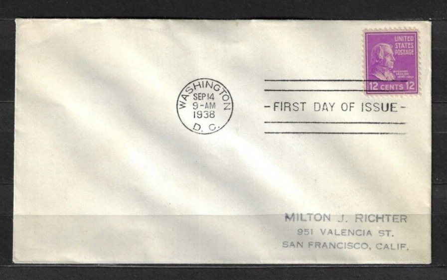 US  SC# 817  SINGLE   FDC   1939 USED - Image 1 of 1