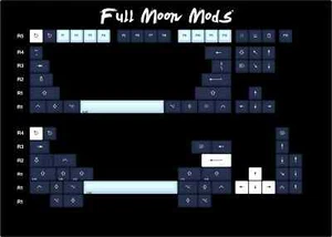 Juego de teclas de teclado mecánico Kat Mizu Full Moon TKL teclas creativas - Imagen 1 de 5