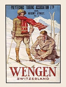 Letrero de acero pequeño Wengen Suiza 200 mm x 150 mm (og) - Imagen 1 de 1