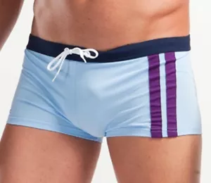 Traje de baño GERONIMO para hombre corte cuadrado azul cielo baúl boxer baúles natación playa - Imagen 1 de 3