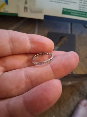 Vintage Sterling Silver Eternity Band Ring Woman's Size 6 - Image 1 of 4