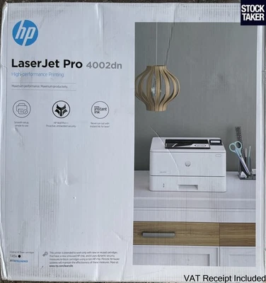 HP LaserJet Pro 4002dn A4 Mono Network Laser Printer (1 Page 100% Toner) VAT Inc - Image 1 of 4
