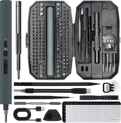 Destorno eléctrico 155 en 1, máx. 5 Nm, 140 puntas magnéticas S2, 3 ajustes Foto 1 de 4