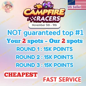 Campfire Racers MONOPOLY GO Tycoon Racers⚡ 2 Slots 15k point/Race BEST PRICE - Picture 1 of 2