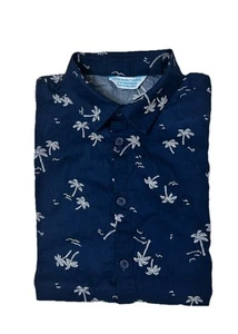 🍃PRIMARK Boys' Short-Sleeved Printed Shirt | Navy /Size 11-12 Years - Picture 1 of 4