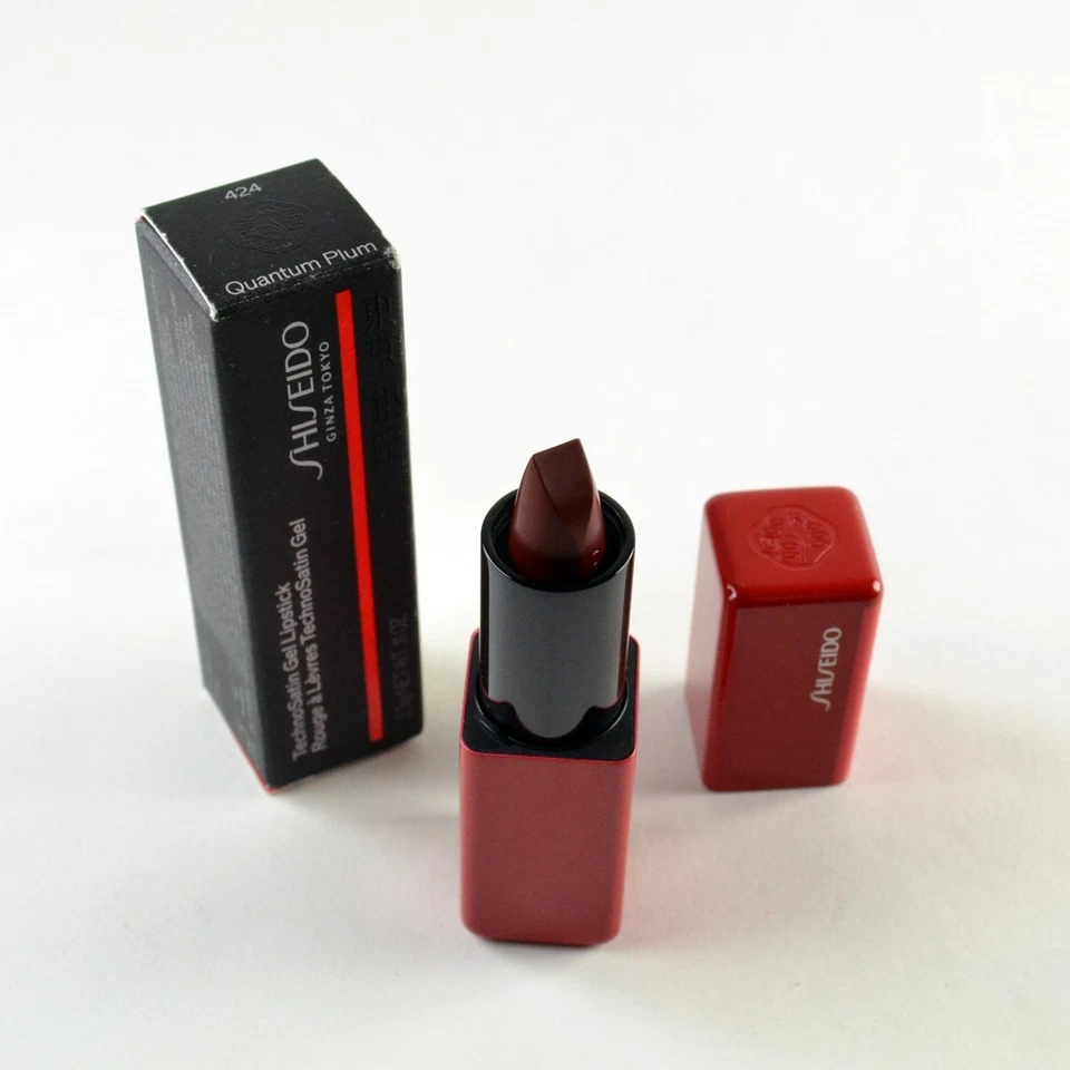 Lápiz labial en gel Shiseido Technosatin 424 QUANTUM PLUM - tamaño completo 3,3 g / 0,11 OZ Foto 1 de 1