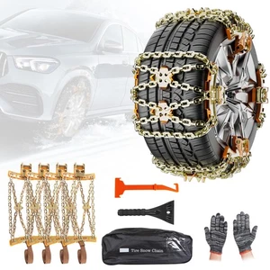 Catene da Neve Facili da Montare 4 Pezzi Catene da Neve Universali in Ferro con - Foto 1 di 24