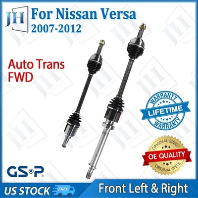OE Front Pair Left Right CV Axle for 2007-12 Nissan Versa FWD Auto Trans L4 1.8L - Image 1 of 4