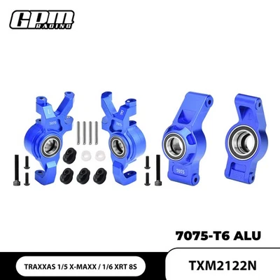 GPM 7075 Alloy Front Steering Block & Rear Hubs 3 Oversize Bearing X-Maxx XRT - Image 1 of 4
