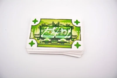 Ticket to Ride First Journey game part pieces - green train car cards - Image 1 of 2