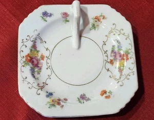 CHIKARAMACHI HANDBEMALT JAPAN FLORAL quadratische individuelle Schale mit Daumengriff  - Bild 1 von 5