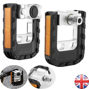 ROCKBROS Bike Folding Pedal Aluminum Alloy Double-sided Non-slip Relective Pedal - Picture 1 of 13