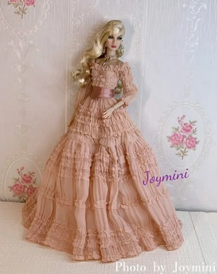 Doll Pink Dress For Fashion Royalty Poppy Parker Nuface Integrity Toy Outfit 1/6 - Image 1 of 4